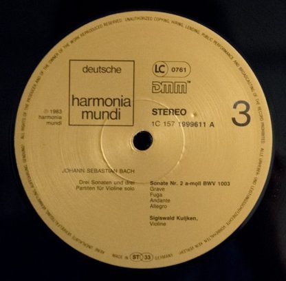 Deutsche Harmonia Mundi 1C 157 1999603 - Sonatas & Partitas BWV - Image 6