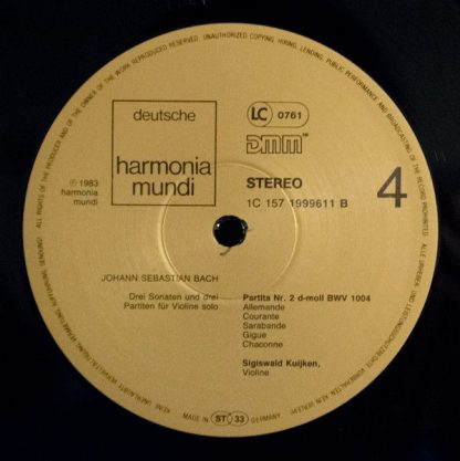 Deutsche Harmonia Mundi 1C 157 1999603 - Sonatas & Partitas BWV - Image 7