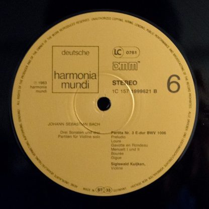 Deutsche Harmonia Mundi 1C 157 1999603 - Sonatas & Partitas BWV - Image 9