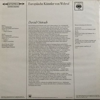 CBS S 72064 - Konzert Für Violine Und Orchester D-dur, Op. 35 - Image 2
