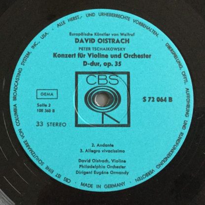 CBS S 72064 - Konzert Für Violine Und Orchester D-dur, Op. 35 - Image 4