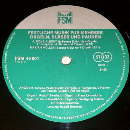FSM FSM 43 001 - Festliche Musik für mehrere Orgeln, Bläser und - Image 3