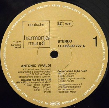 Deutsche Harmonia Mundi 1C 065-99 727 - "Il Cimento Dell'Armonia - Image 3