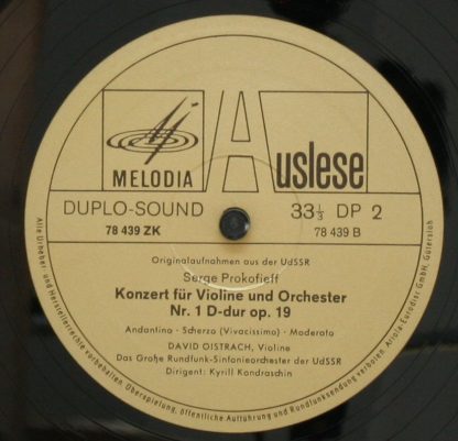 Eurodisc 78 439 ZK - Prokofieff Violinkonzert Nr.1 D-Dur Op.19/M - Image 4