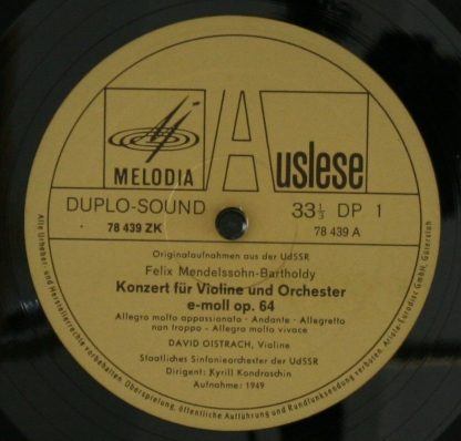 Eurodisc 78 439 ZK - Prokofieff Violinkonzert Nr.1 D-Dur Op.19/M - Image 3