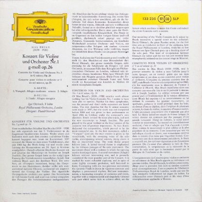 Deutsche Grammophon 133 230 SLP - Violinkonzert Nr. 1 G-moll Op. - Image 3
