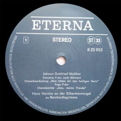 Eterna 8 25 953 - Orgelwerke (Hans Heintze An Der Silbermannorge - Image 3