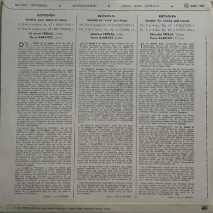 Guilde Internationale Du Disque SMS 2702 - Beethoven Zwei Sonate - Image 2
