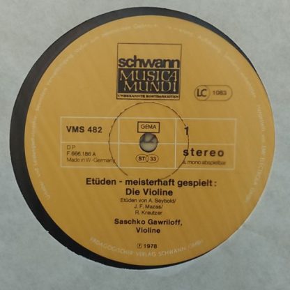 Schwann Musica Mundi VMS 482 - Etüden - Meisterhaft Gespielt - D - Image 2