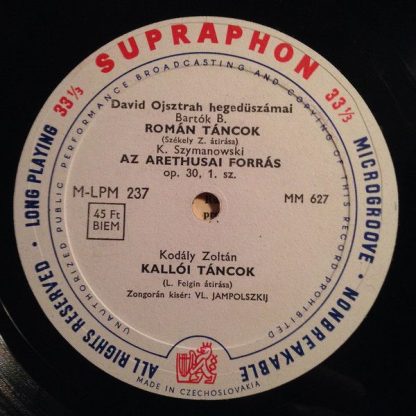 Supraphon M-LPM 237 - David Oistrakh - Image 3