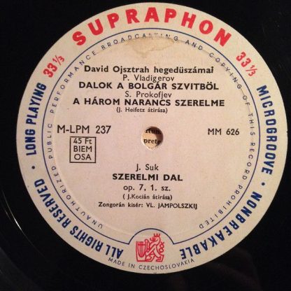Supraphon M-LPM 237 - David Oistrakh - Image 4
