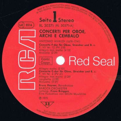 RCA Red Seal RL 30371 - Concerti Per Oboe, Archi E Cembalo - Image 3