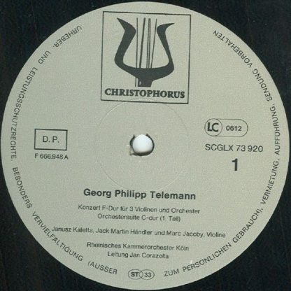 Christophorus SCGLX 73 920 - Konzert Für Drei Violinen / Zwei Or - Image 3