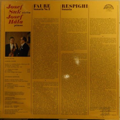 Supraphon 1111 3165 G - Faure Sonata No. 2 / Respighi Sonata - Image 2