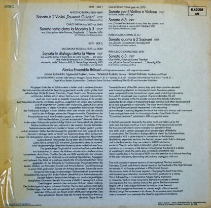 Telefunken 6.42095 AN - Italienische Violinsonaten ∙ Italian Vio - Image 2