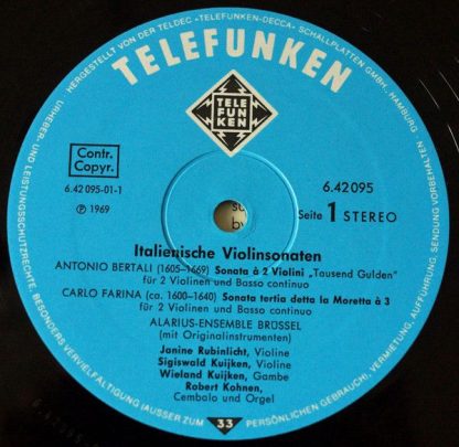Telefunken 6.42095 AN - Italienische Violinsonaten ∙ Italian Vio - Image 3