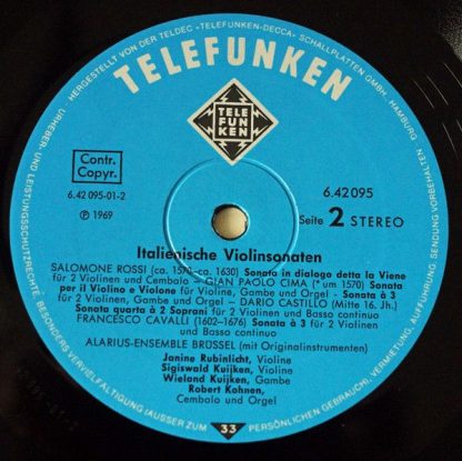 Telefunken 6.42095 AN - Italienische Violinsonaten ∙ Italian Vio - Image 4