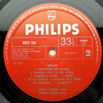 Philips 6833 164 - Henryk Szeryng Plays Fritz Kreisler - Image 4