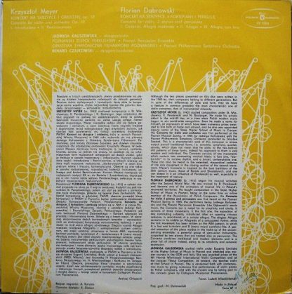 Polskie Nagrania Muza SX 1054 - Concerto For Violin And Orchestr - Image 2