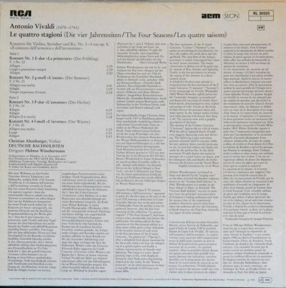 RCA RL 30325 - Le Quatro Stagioni - Image 2