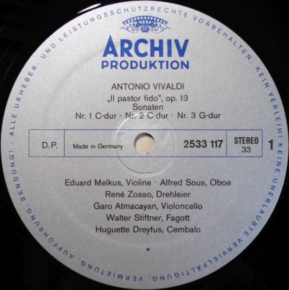 Archiv Produktion 2533 117 - 6 Sonaten Op. 13 »Il Pastor Fido« - Image 3