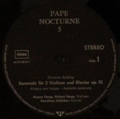 Pape Nocturne NC 5 - Serenade Für Zwei Violinen Und Klavier Op. - Image 4