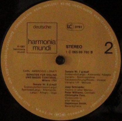 Deutsche Harmonia Mundi 1C 065-99 760 - Violinsonaten 1701 - Image 6