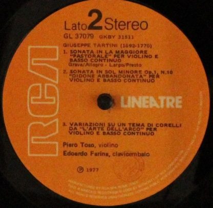 RCA GL 37079 - L'Arte Di Tartini Concerti Per Violino E Orchestr - Image 4