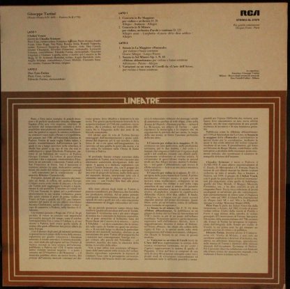 RCA GL 37079 - L'Arte Di Tartini Concerti Per Violino E Orchestr - Image 2