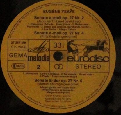 Eurodisc 27 264 MK - Die 6 Sonaten Für Violine Solo = The Six So - Image 5