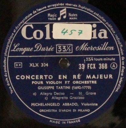 Columbia FCX 368 - Concerto Grosso N° 12 / Concerto En La Majeur - Image 3