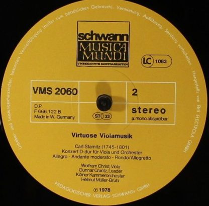 Schwann Musica Mundi VMS 2060 - Virtuose Violamusik - Image 3