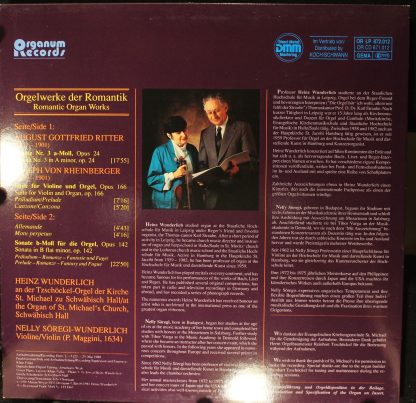 Organum Records OR LP 872.012 - Orgelwerke der Romantik - Image 2