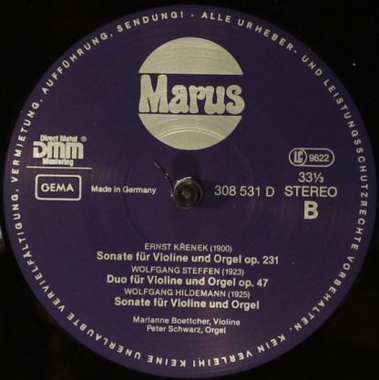 Marus (2) 308 531 - Violine Und Orgel / Originalkompositionen Au - Image 4