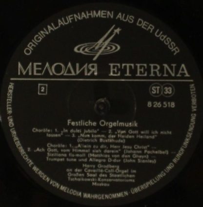 Eterna 8 26 518 - Harry Grodberg Spielt Festliche Orgelmusik - Image 3