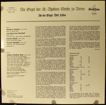 Berliton HDL 30 013 - Die Orgel Der St.-Ägidius-Kirche Zu Berne - Image 2