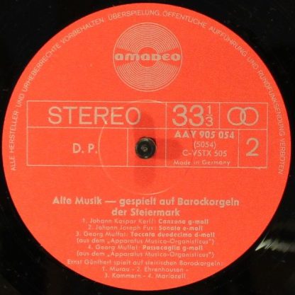 Amadeo AVRS 5054 St - Alte Musik Gespielt Auf Barockorgeln Der S - Image 5