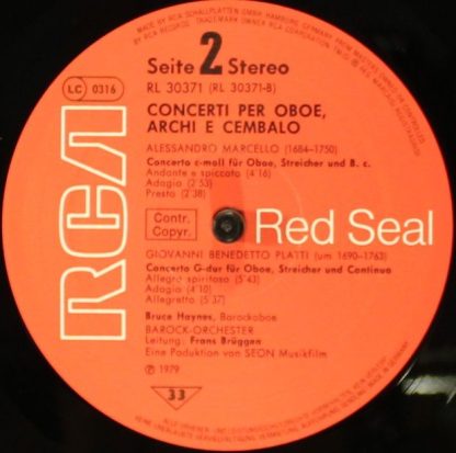 RCA Red Seal RL 30371 - Concerti Per Oboe, Archi E Cembalo - Image 5