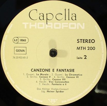 Thorofon Capella MTH 200 - Canzone E Fantasie - Image 6