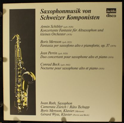 Jecklin-Disco 568 - Saxophonmusik von Schweizer Komponisten