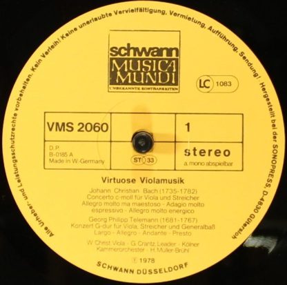 Schwann Musica Mundi VMS 2060 - Virtuose Violamusik - Image 3