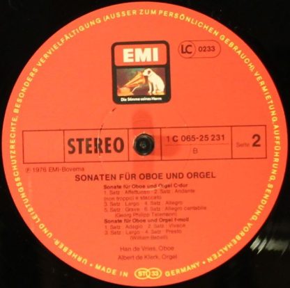 EMI Electrola 1A 037-25231 - Sonaten Für Oboe & Orgel - Image 4