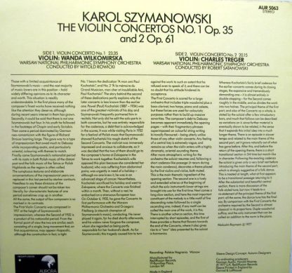 Aurora 5063 - Karol Szymanwski - The Violin Concertos - Image 2