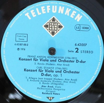 Telefunken 6.42007 - Viola Concertos - Image 3