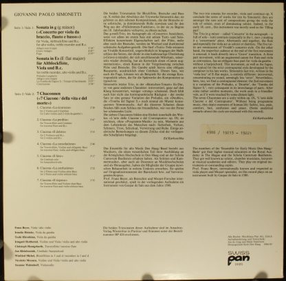 Swiss Pan 10 031 - Simonetti - Due Sonate Per Flauto, Viola Da B - Image 2