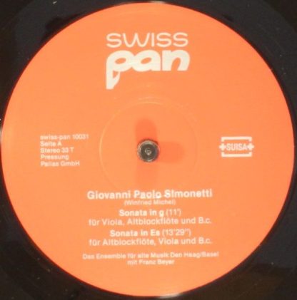 Swiss Pan 10 031 - Simonetti - Due Sonate Per Flauto, Viola Da B - Image 5