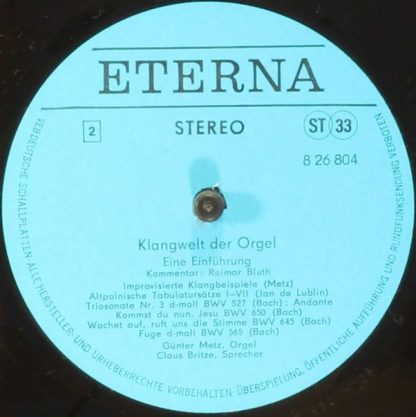 Eterna 8 26 804 - Klangwelt Der Orgel - Image 6
