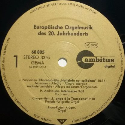 ambitus amb 68 805 - Europäische Orgelmusik Des 20. Jahrhunderts - Image 3