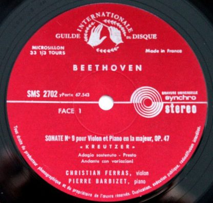 Guilde Internationale Du Disque SMS 2702 - Beethoven Zwei Sonate - Image 3