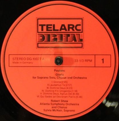 Telarc DG-10077 - Gloria and Concerto in G Minor - Image 4